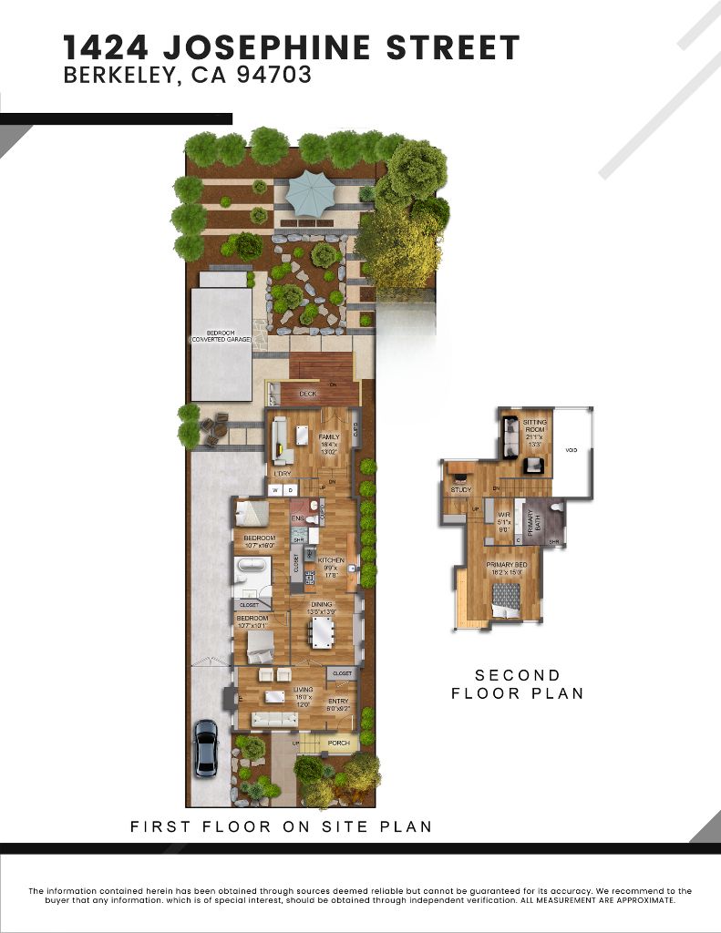 1424 Josephine St, Berkeley - 2D illustrated floor plan