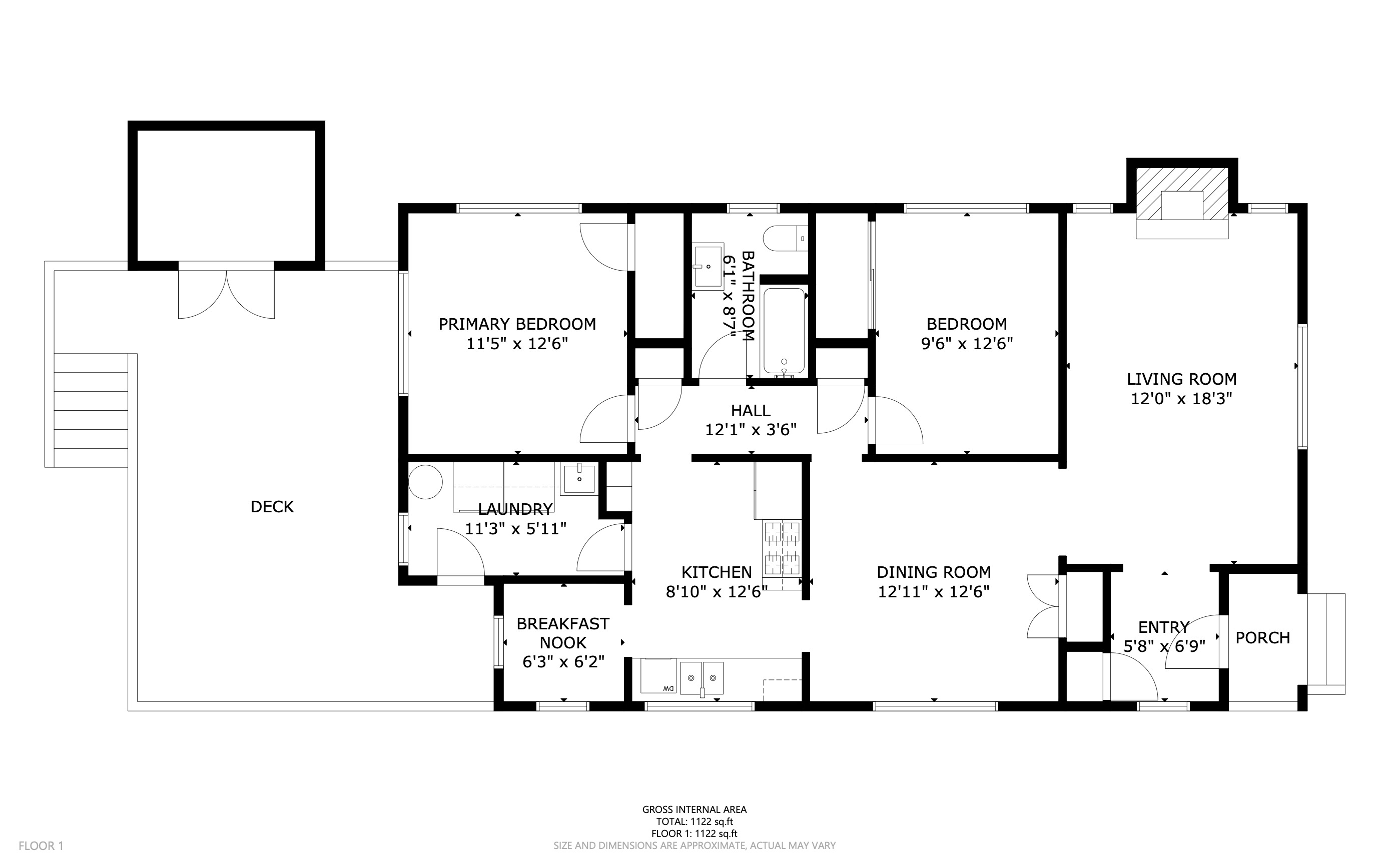 1527 Virginia St - Floor Plan